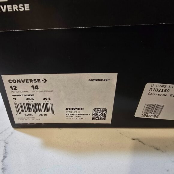 Converse Chuck Taylor All Star Lift Platform High Pride A10218C sz 12 LGBTQIA2S+ - Picture 11 of 16